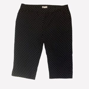 NORTHERN REFLECTIONS WOMENS BLACK & WHITE POLKA DOT CAPRI PANTS/ Size XL